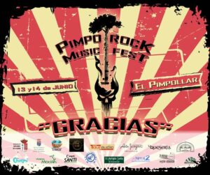 Cartel del Pimpo-Rock con sus patrocinadores.